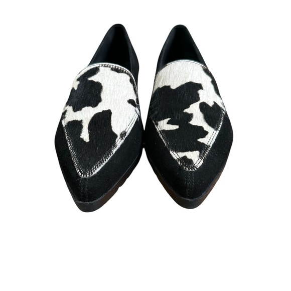 Shellys London Leather Cowhide Black EU36 Pointed Toe Flat Slip On - Picture 2 of 8